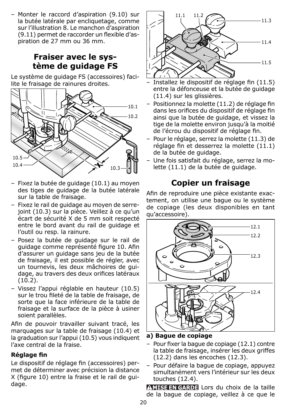 Fraiser avec le sys- tème de guidage fs, Copier un fraisage | Festool OF 1400 EQ User Manual | Page 20 / 34