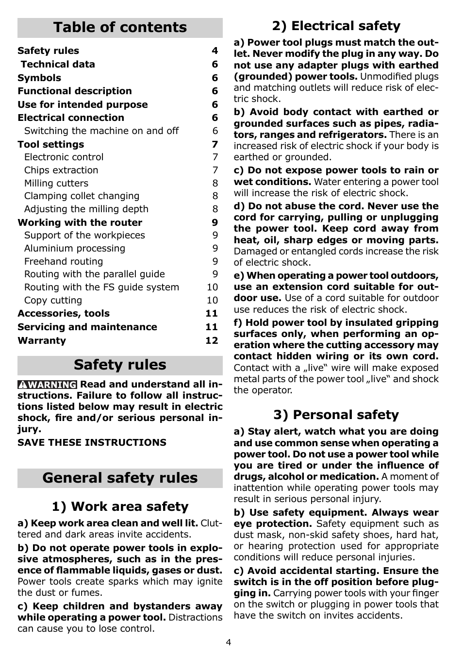 Festool OF 1400 EQ User Manual | Page 4 / 34