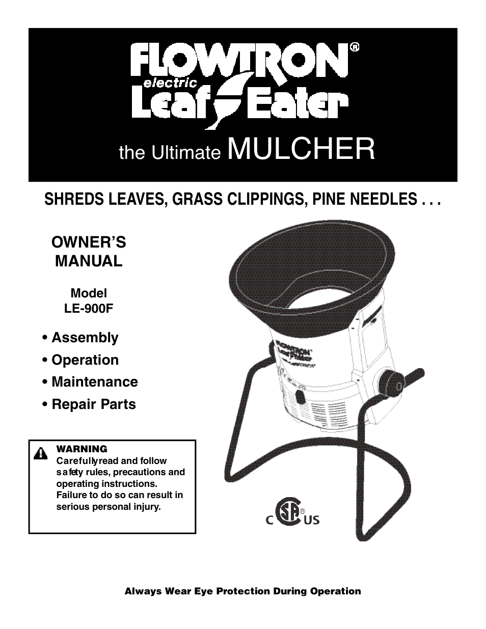 Flowtron Outdoor Products LE-900F User Manual | 12 pages