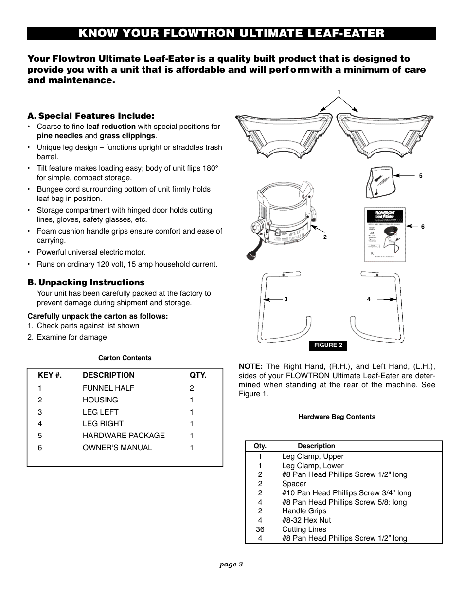 Know your flowtron ultimate leaf-eater | Flowtron Outdoor Products LE-900F User Manual | Page 3 / 12