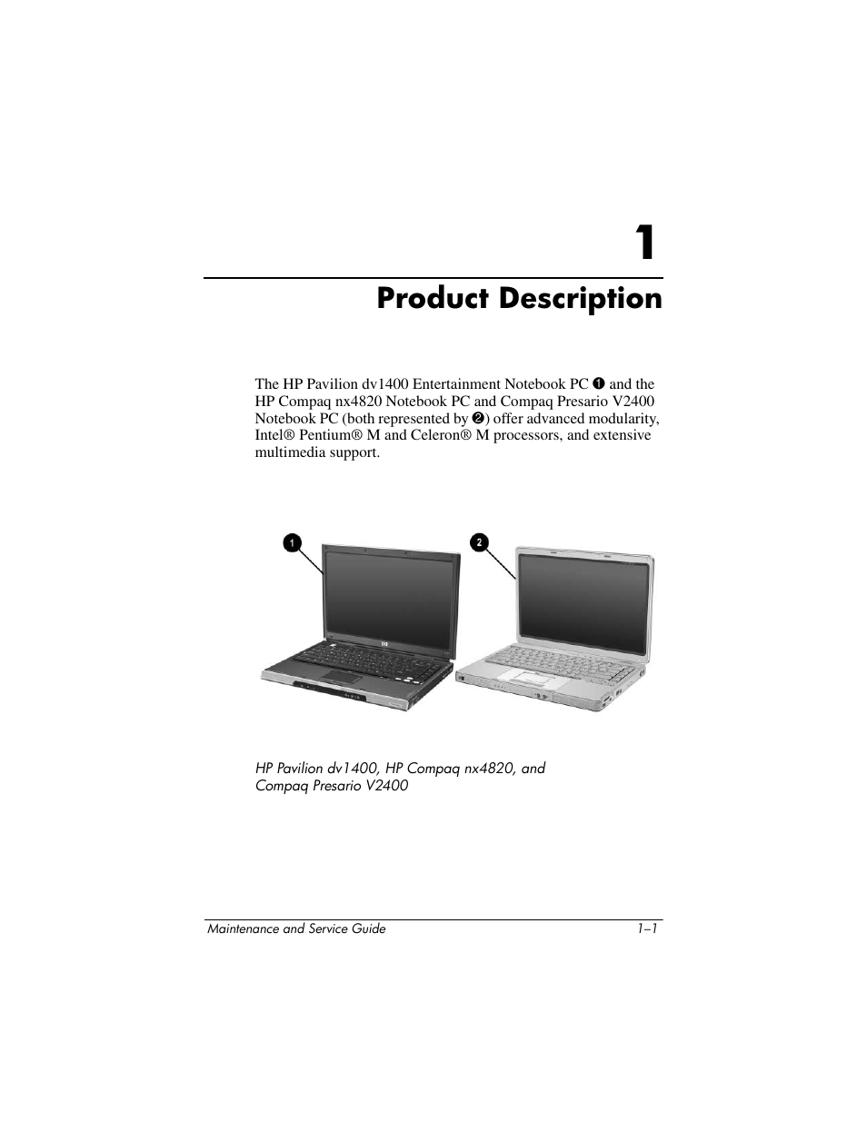 Product description, 1 product description | FHP DV1400 User Manual | Page 7 / 258