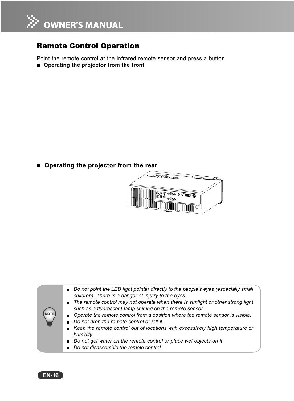 Remote control operation | Fisher PLC-WXU10N User Manual | Page 17 / 42