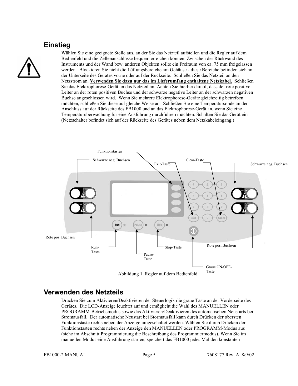 Einstieg, Verwenden des netzteils | Fisher FB1000-2 User Manual | Page 29 / 50
