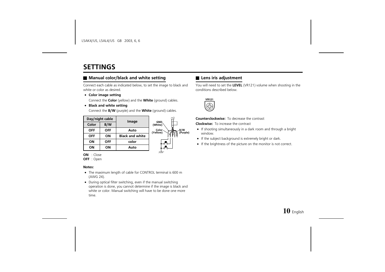 Settings | Fisher VDC-D2184VA User Manual | Page 11 / 16
