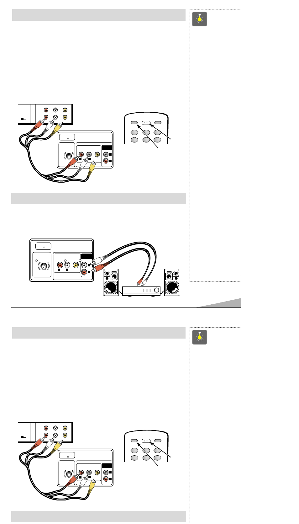 Usando las enradas de audio/video, Usando la salida de audio | Fisher PC-25S00 User Manual | Page 25 / 32