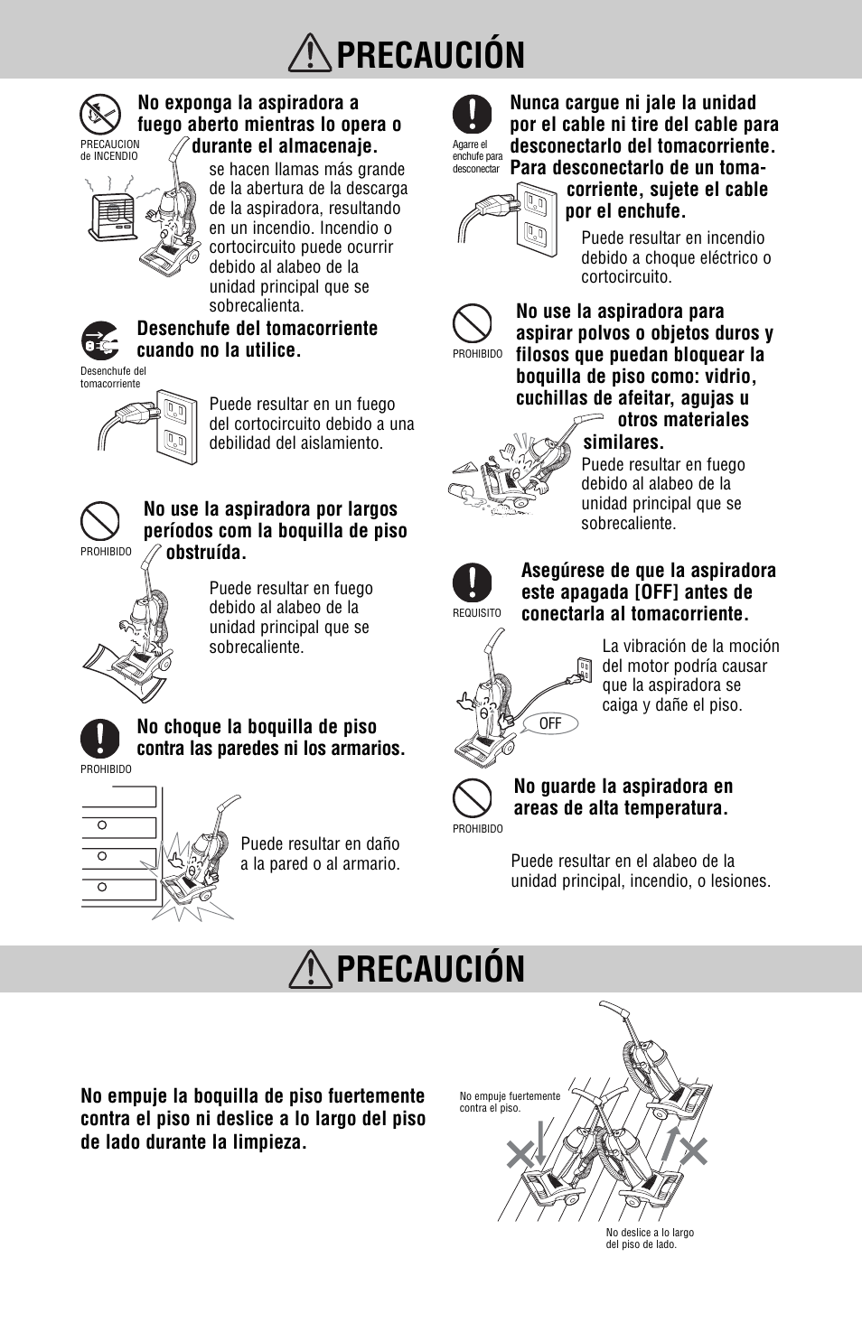 Precaución | Fisher SC-TA3000 User Manual | Page 13 / 22