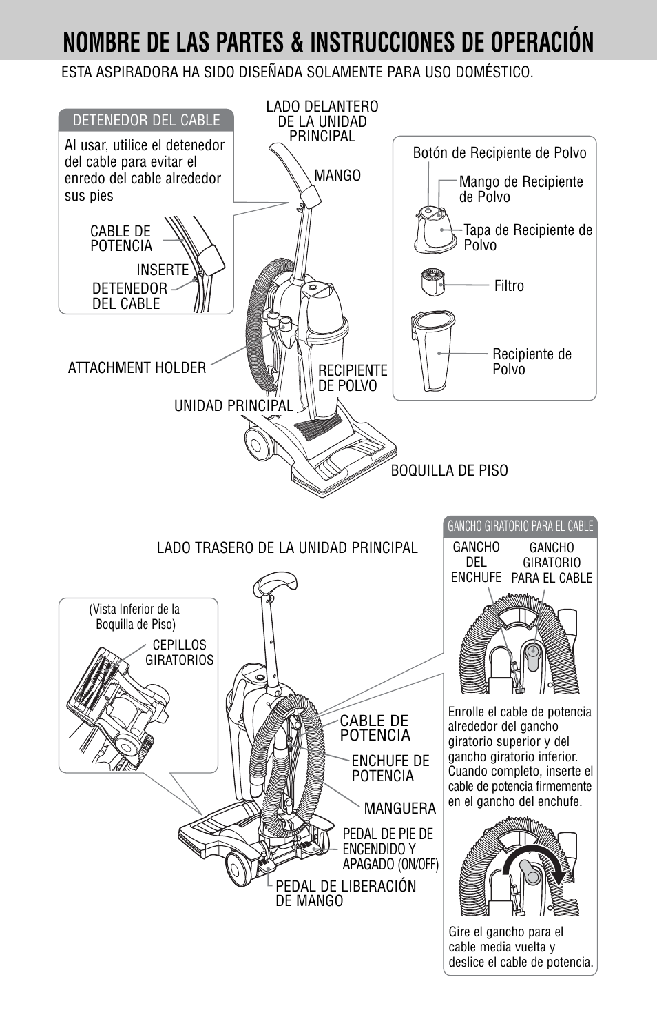 Nombre de las partes & instrucciones de operación | Fisher SC-TA3000 User Manual | Page 14 / 22