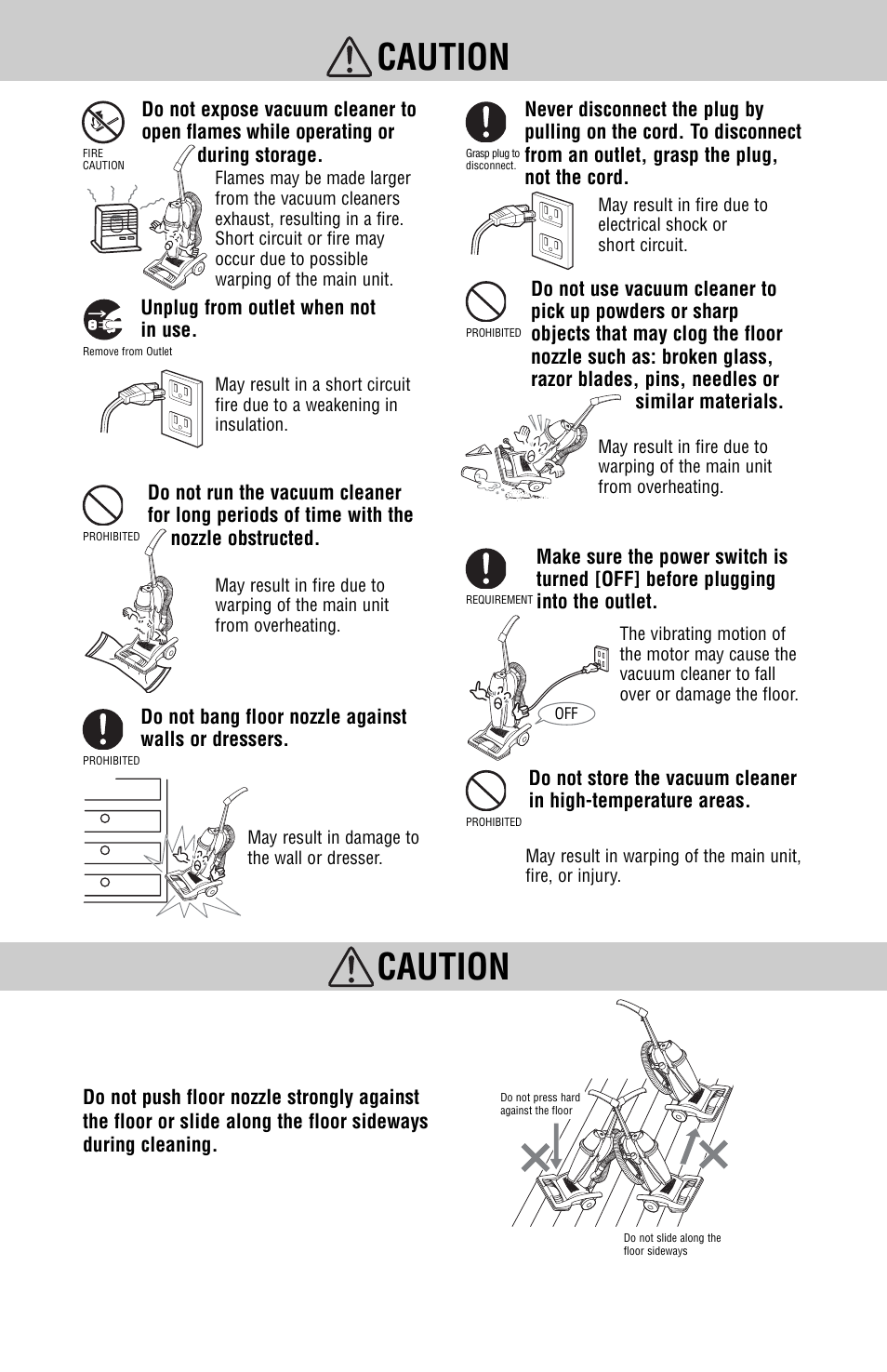 Caution | Fisher SC-TA3000 User Manual | Page 3 / 22