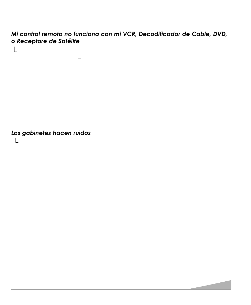 Los gabinetes hacen ruidos | Fisher PC-27F20 User Manual | Page 45 / 48