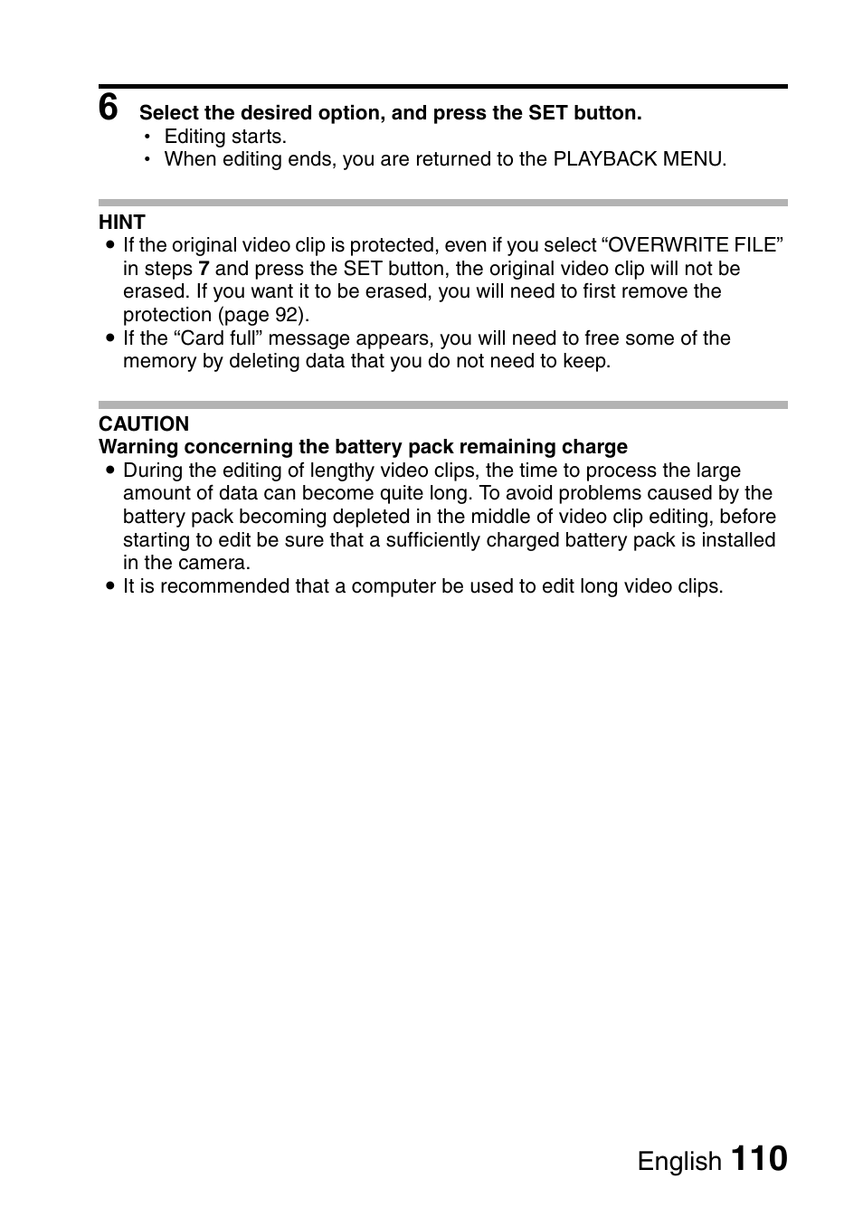 English | Fisher VPC-CG6GX User Manual | Page 124 / 202