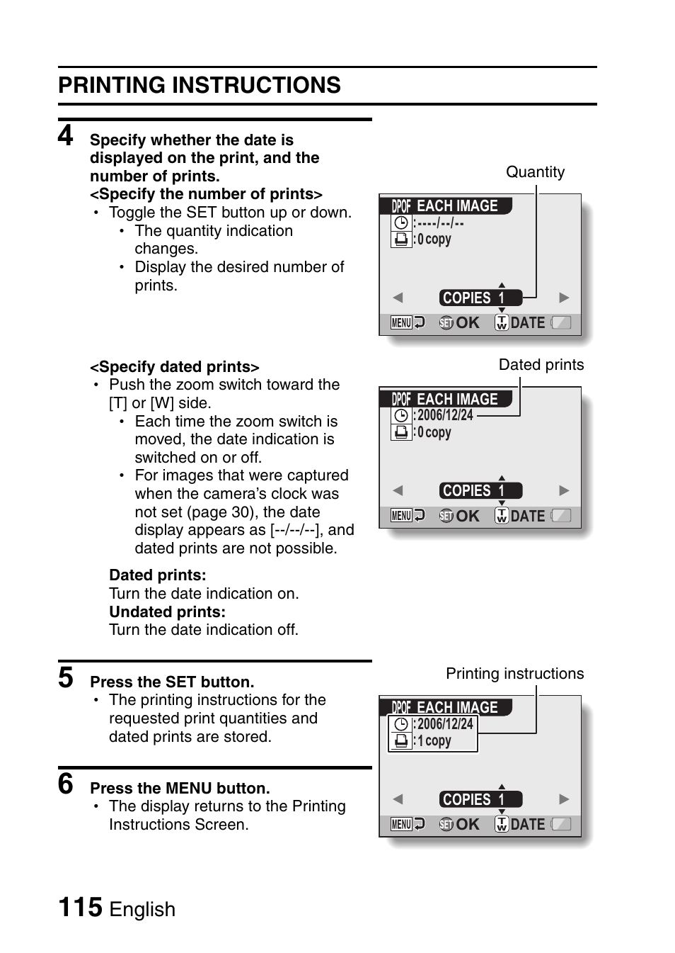 Printing instructions, English | Fisher VPC-CG6GX User Manual | Page 129 / 202