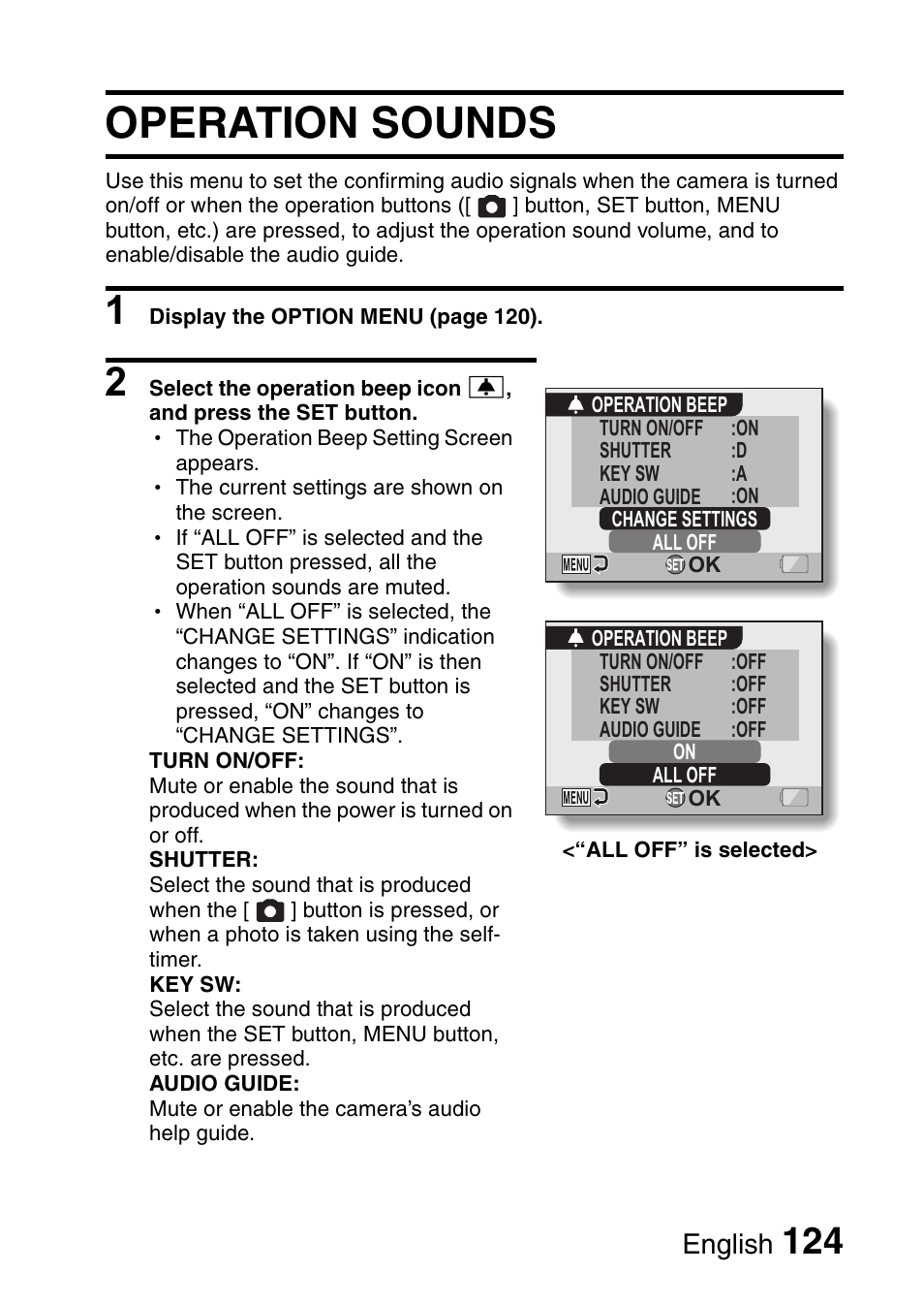 Operation sounds, English | Fisher VPC-CG6GX User Manual | Page 138 / 202