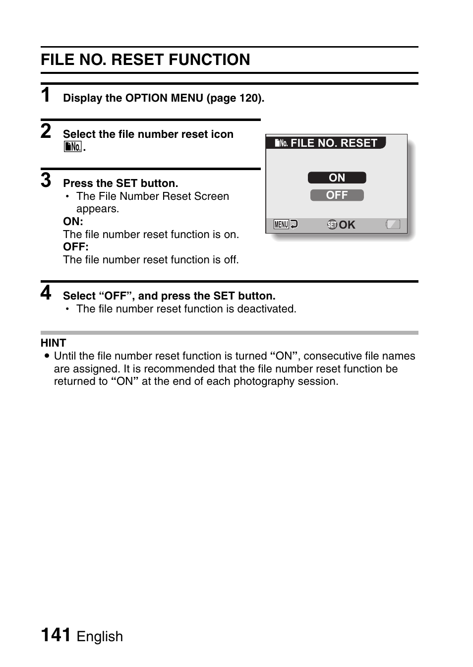 File no. reset function | Fisher VPC-CG6GX User Manual | Page 155 / 202