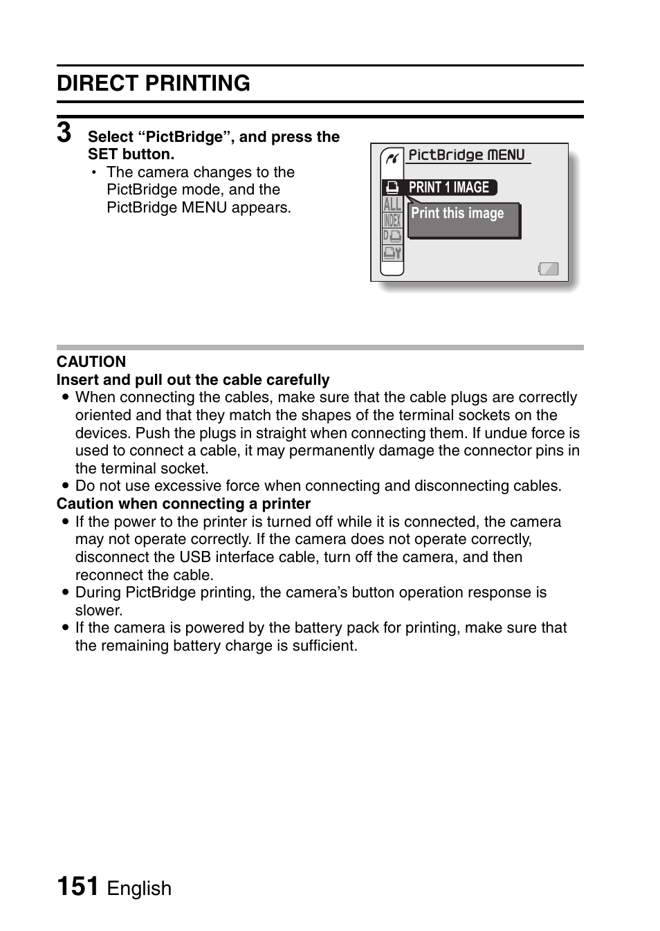 Direct printing, English | Fisher VPC-CG6GX User Manual | Page 165 / 202