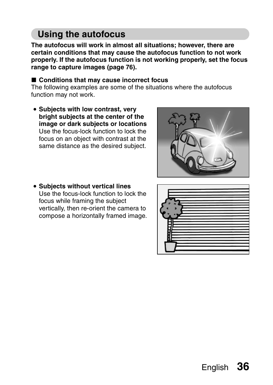 Using the autofocus | Fisher VPC-CG6GX User Manual | Page 50 / 202
