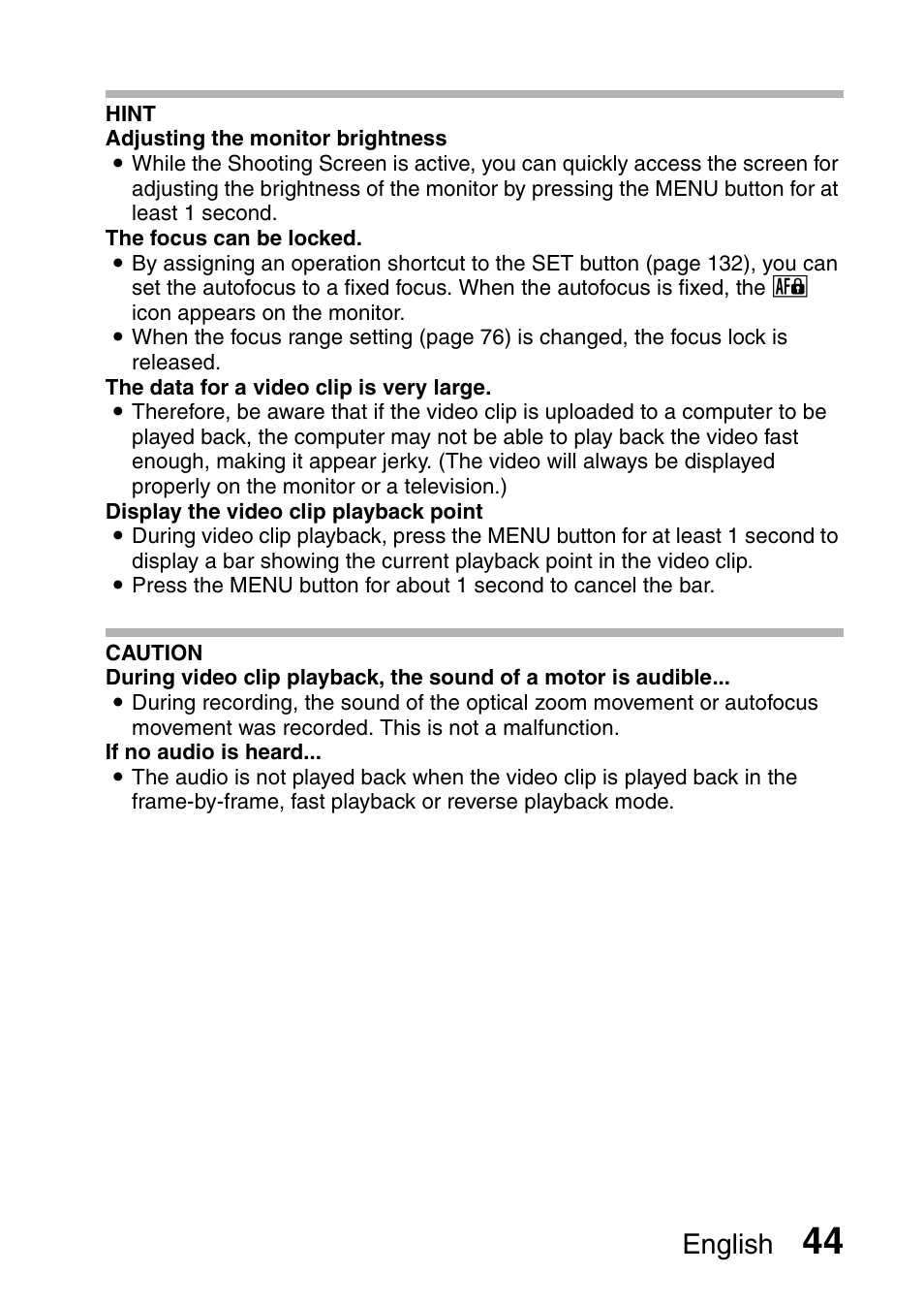 English | Fisher VPC-CG6GX User Manual | Page 58 / 202
