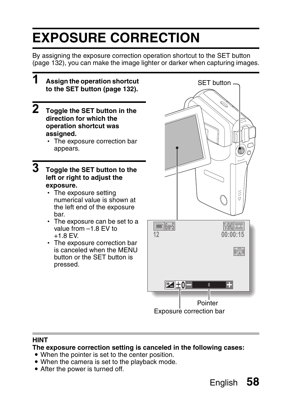 Exposure correction | Fisher VPC-CG6GX User Manual | Page 72 / 202