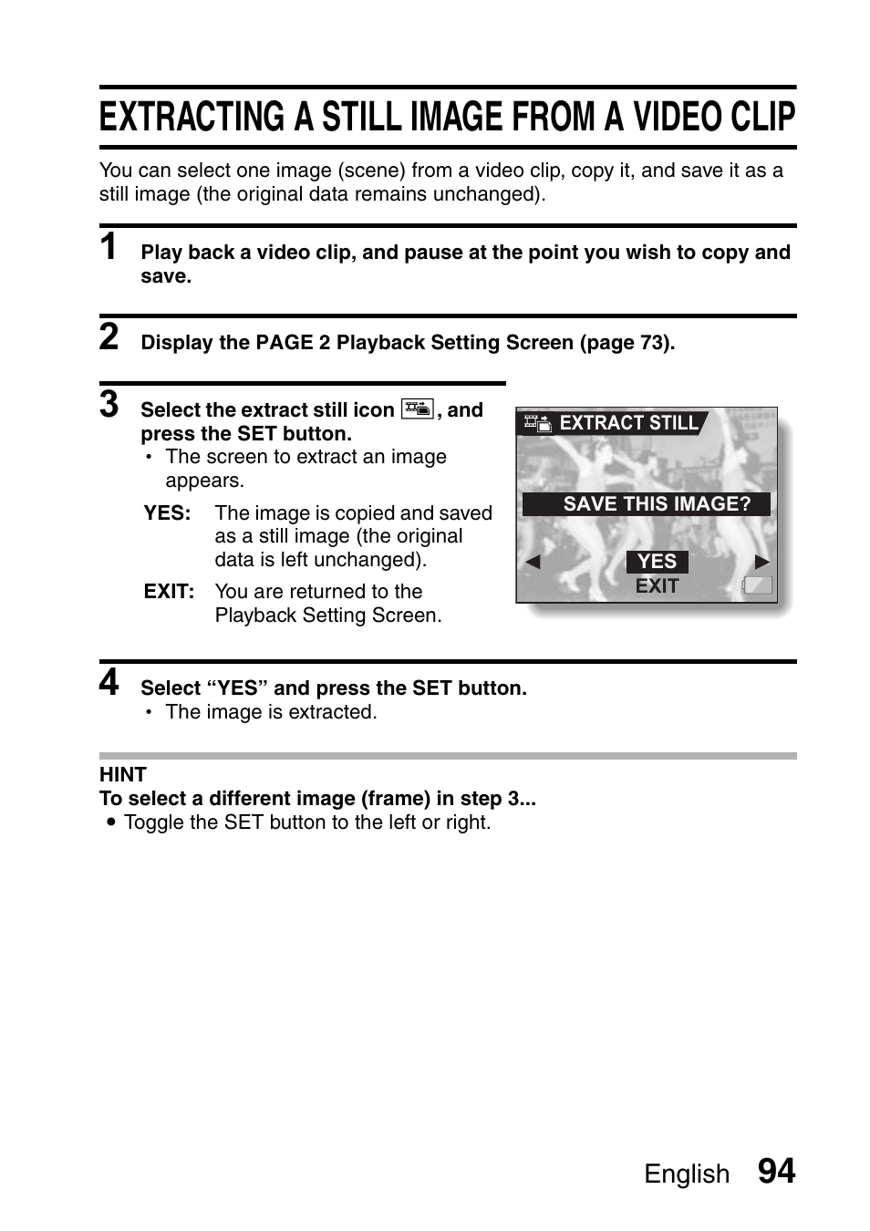Extracting a still image from a video clip | Fisher VPC-C6 User Manual | Page 100 / 192