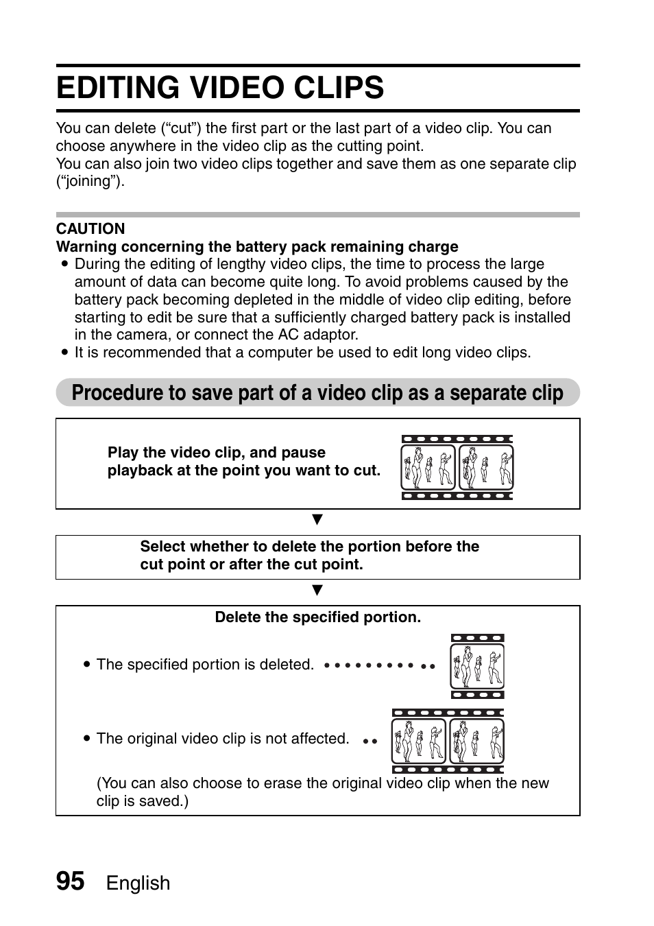 Editing video clips, English | Fisher VPC-C6 User Manual | Page 101 / 192