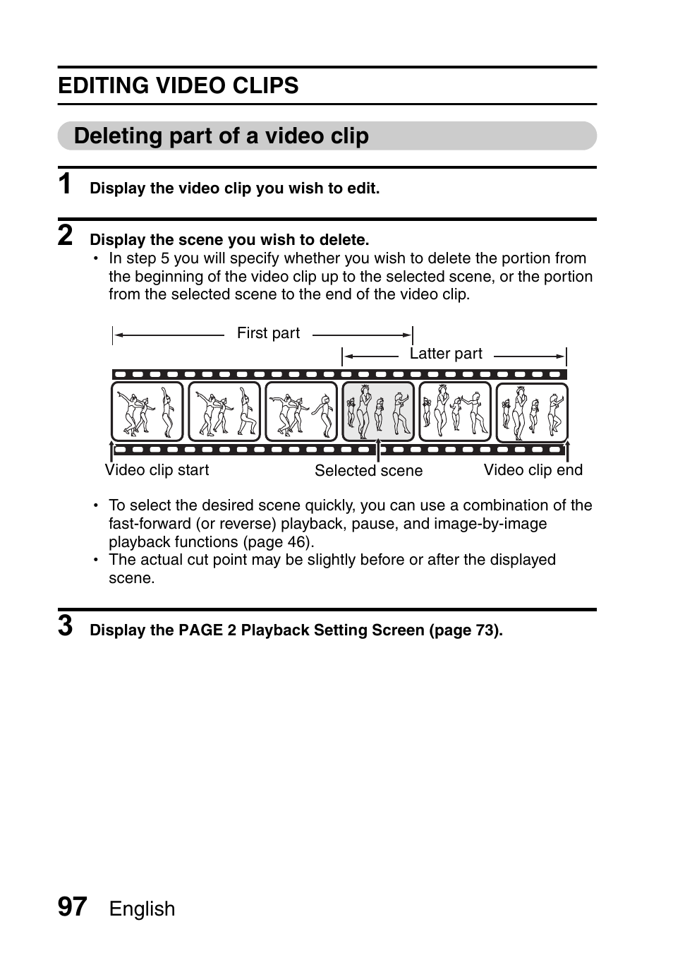 Editing video clips deleting part of a video clip | Fisher VPC-C6 User Manual | Page 103 / 192