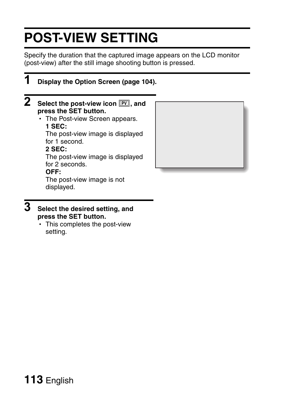 Post-view setting | Fisher VPC-C6 User Manual | Page 119 / 192