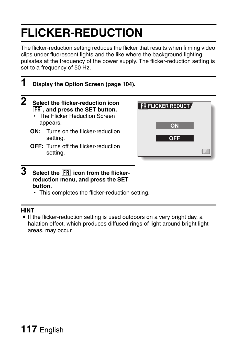 Flicker-reduction | Fisher VPC-C6 User Manual | Page 123 / 192