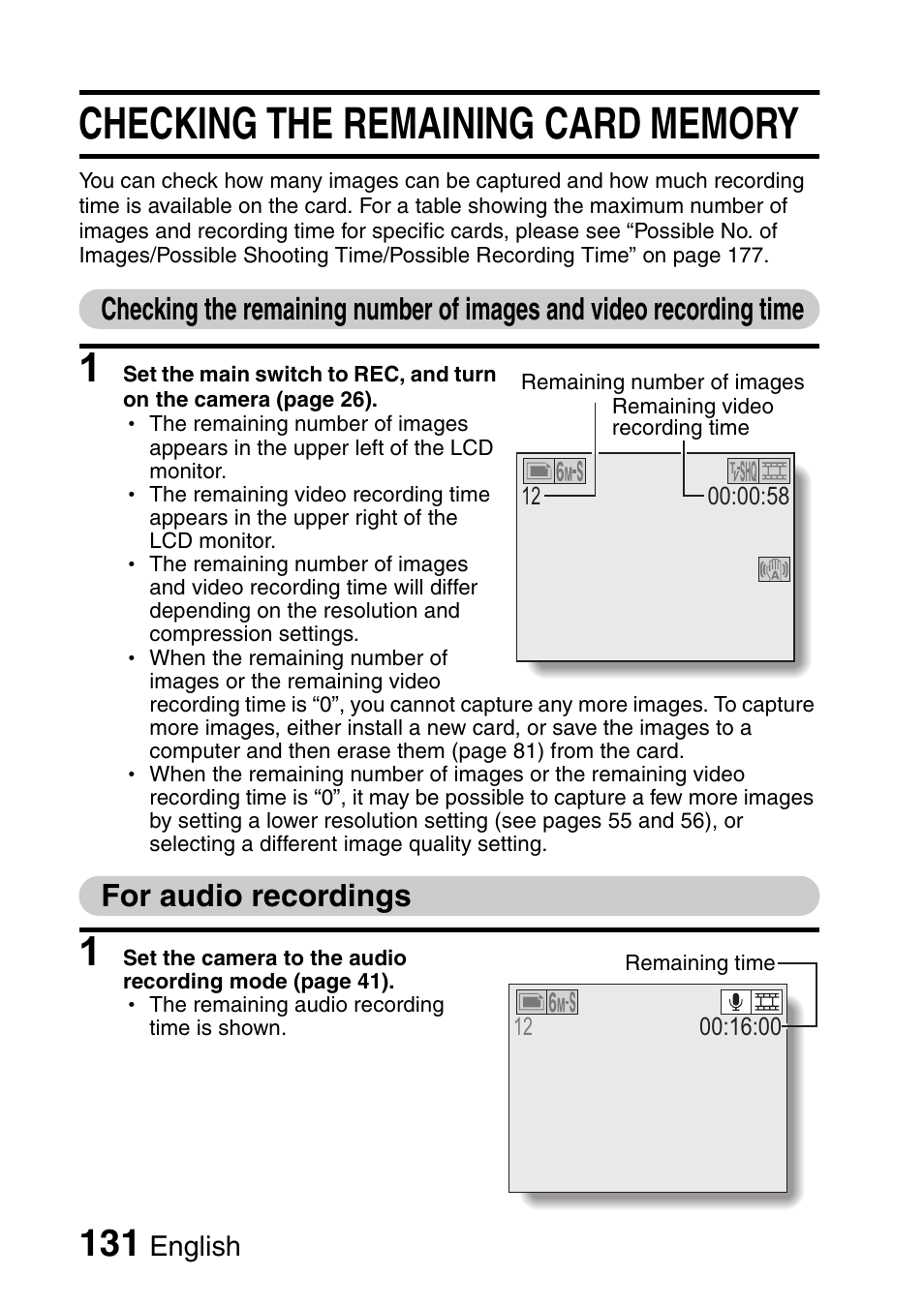 For audio recordings | Fisher VPC-C6 User Manual | Page 137 / 192