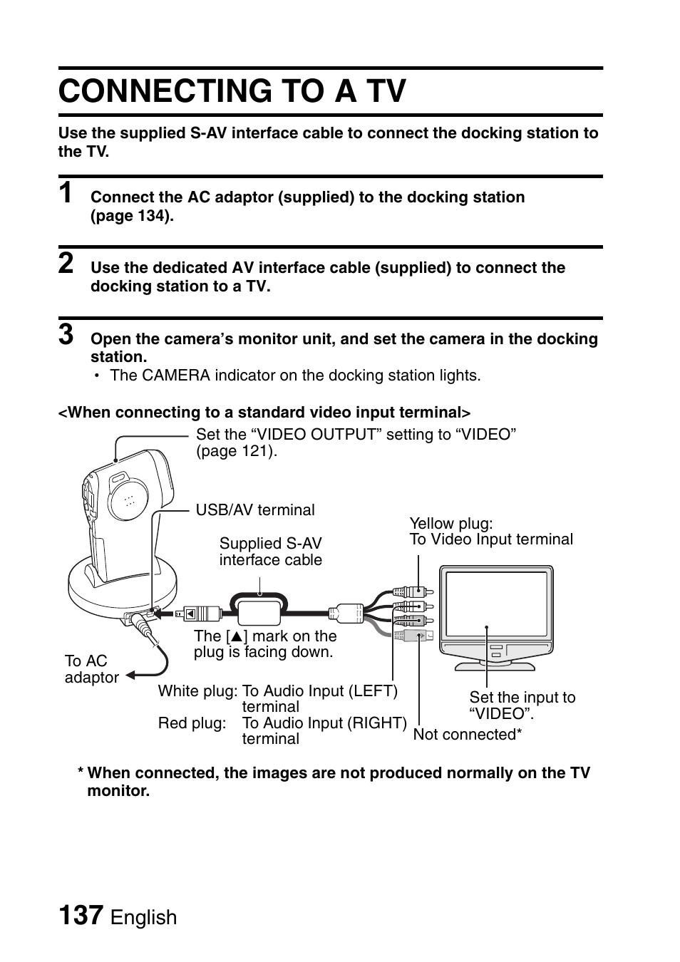 Connecting to a tv | Fisher VPC-C6 User Manual | Page 143 / 192