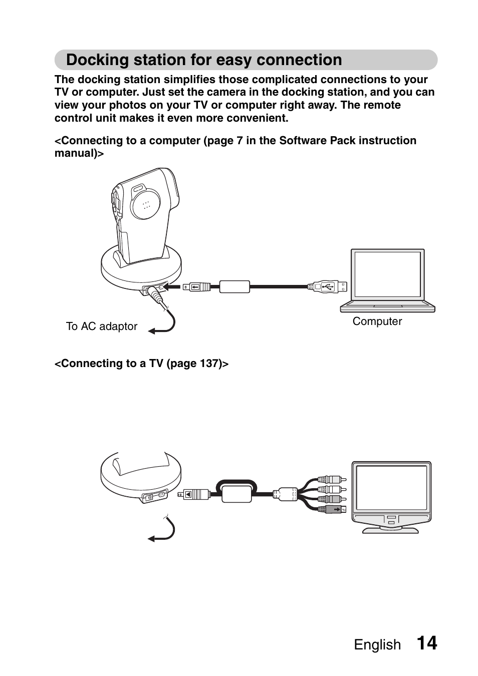 Docking station for easy connection | Fisher VPC-C6 User Manual | Page 20 / 192