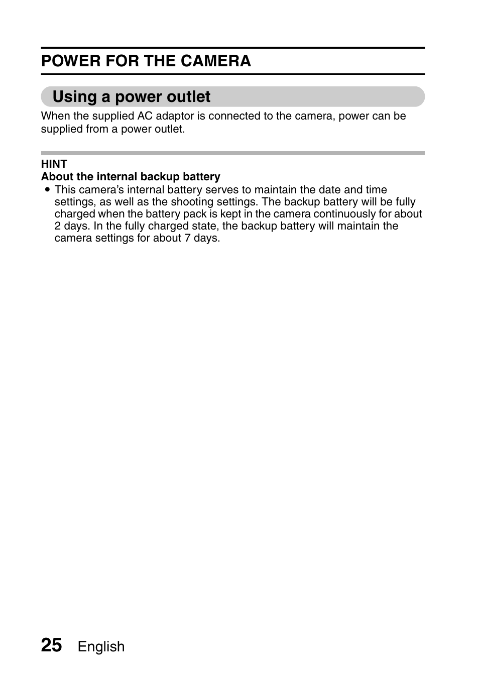 Power for the camera using a power outlet | Fisher VPC-C6 User Manual | Page 31 / 192