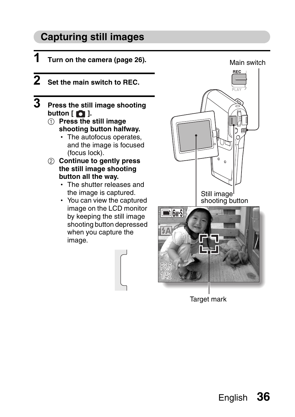 Capturing still images | Fisher VPC-C6 User Manual | Page 42 / 192
