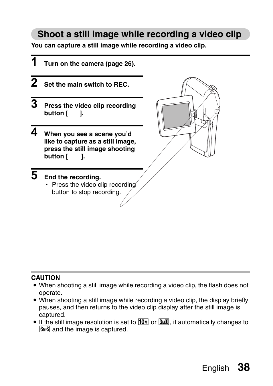 Shoot a still image while recording a video clip | Fisher VPC-C6 User Manual | Page 44 / 192
