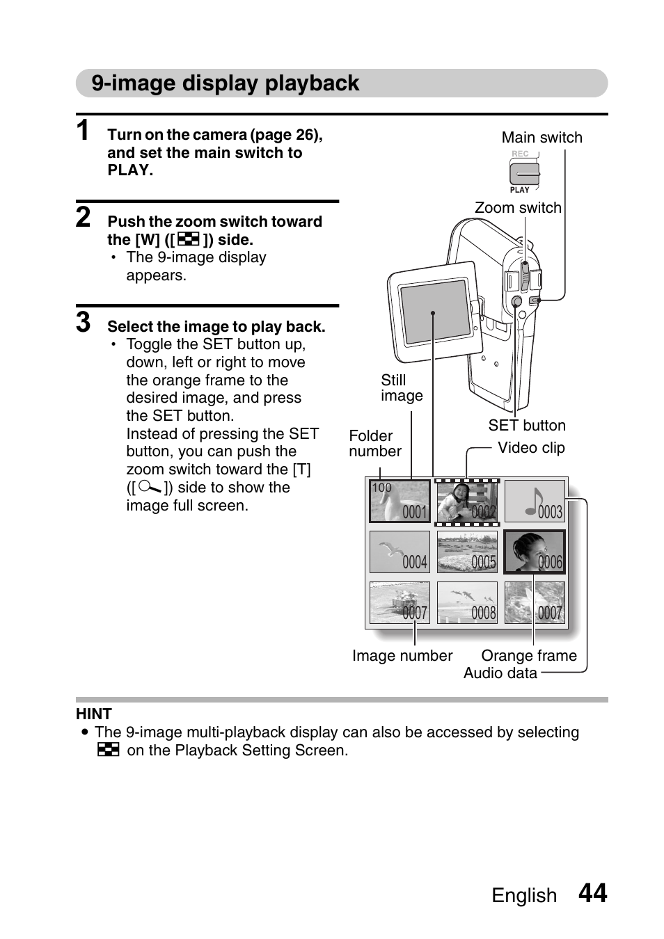 Image display playback, English | Fisher VPC-C6 User Manual | Page 50 / 192