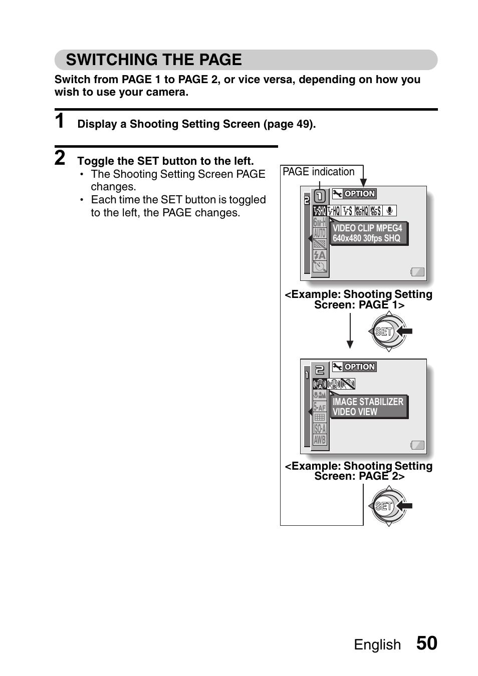 Switching the page | Fisher VPC-C6 User Manual | Page 56 / 192