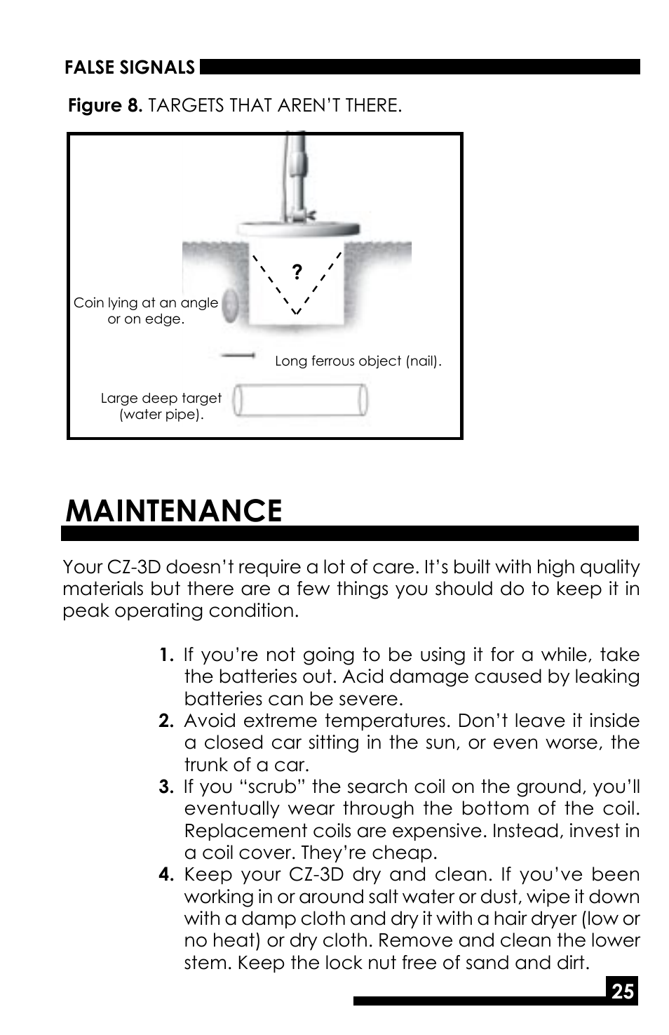 Maintenance | Fisher M-SCOPE CZ-3D User Manual | Page 27 / 32