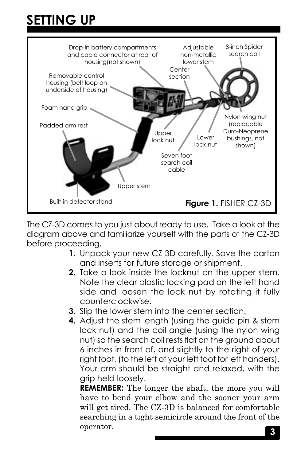 Setting up | Fisher M-SCOPE CZ-3D User Manual | Page 5 / 32