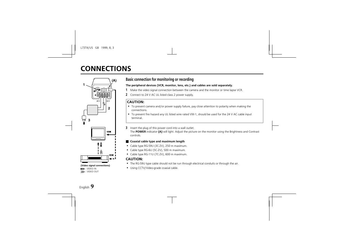 Connections | Fisher VCB-3424 User Manual | Page 11 / 15