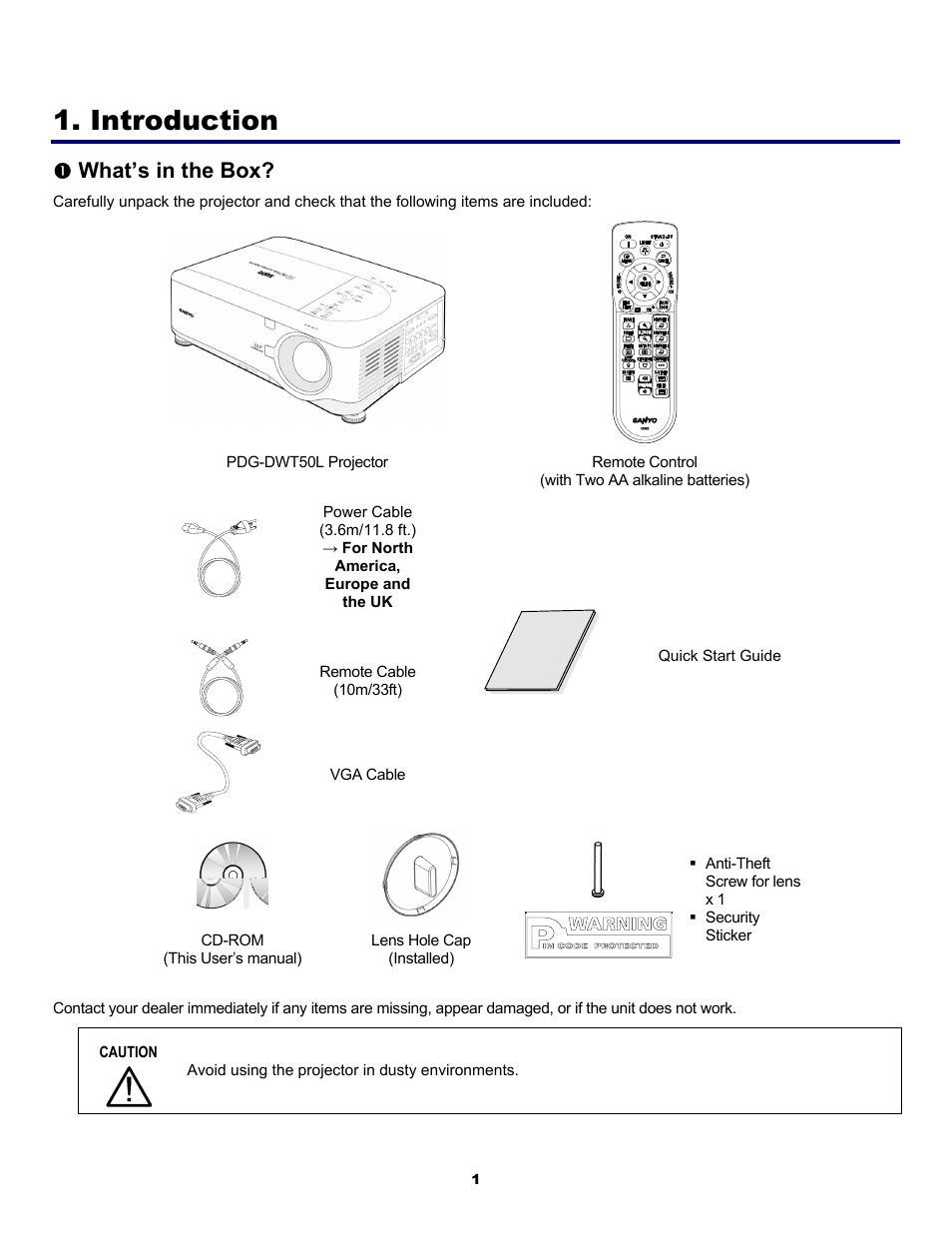 Introduction, 1) what’s in the box, S in the | What’s in the box | Fisher PDG-DWT50L User Manual | Page 10 / 135