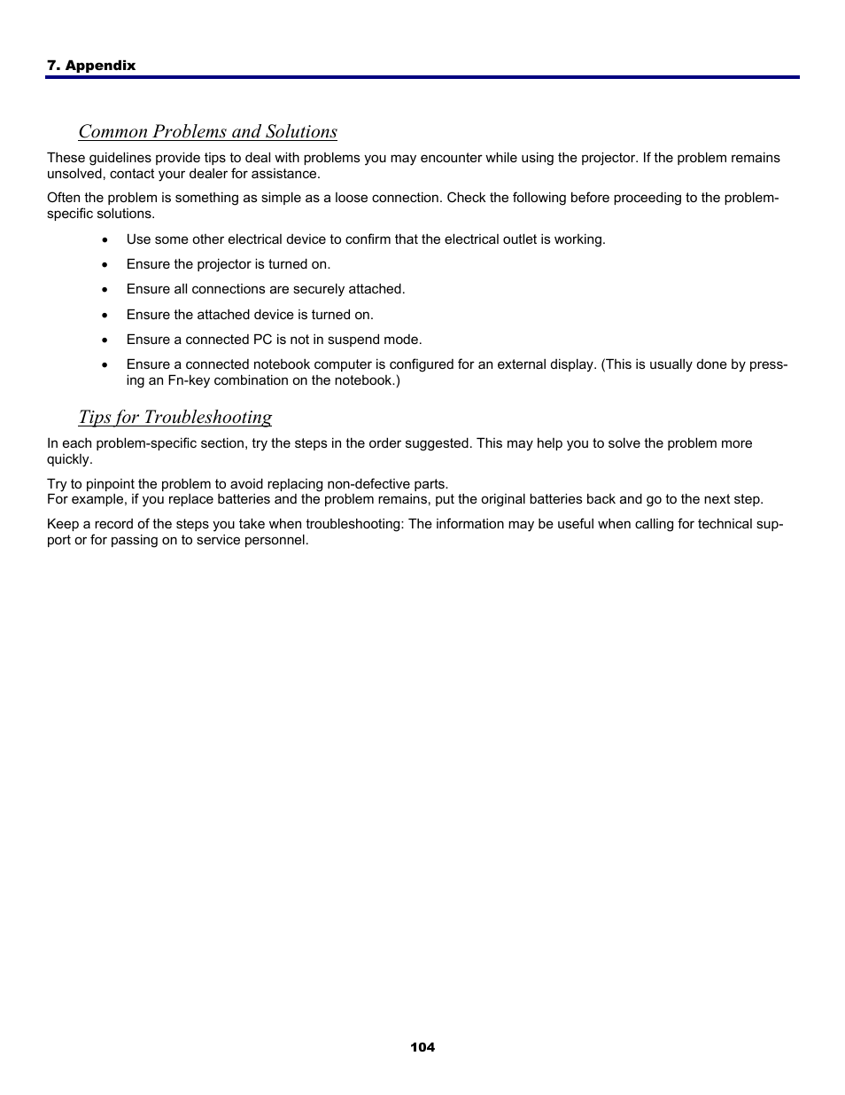 Common problems and solutions, Tips for troubleshooting | Fisher PDG-DWT50L User Manual | Page 113 / 135