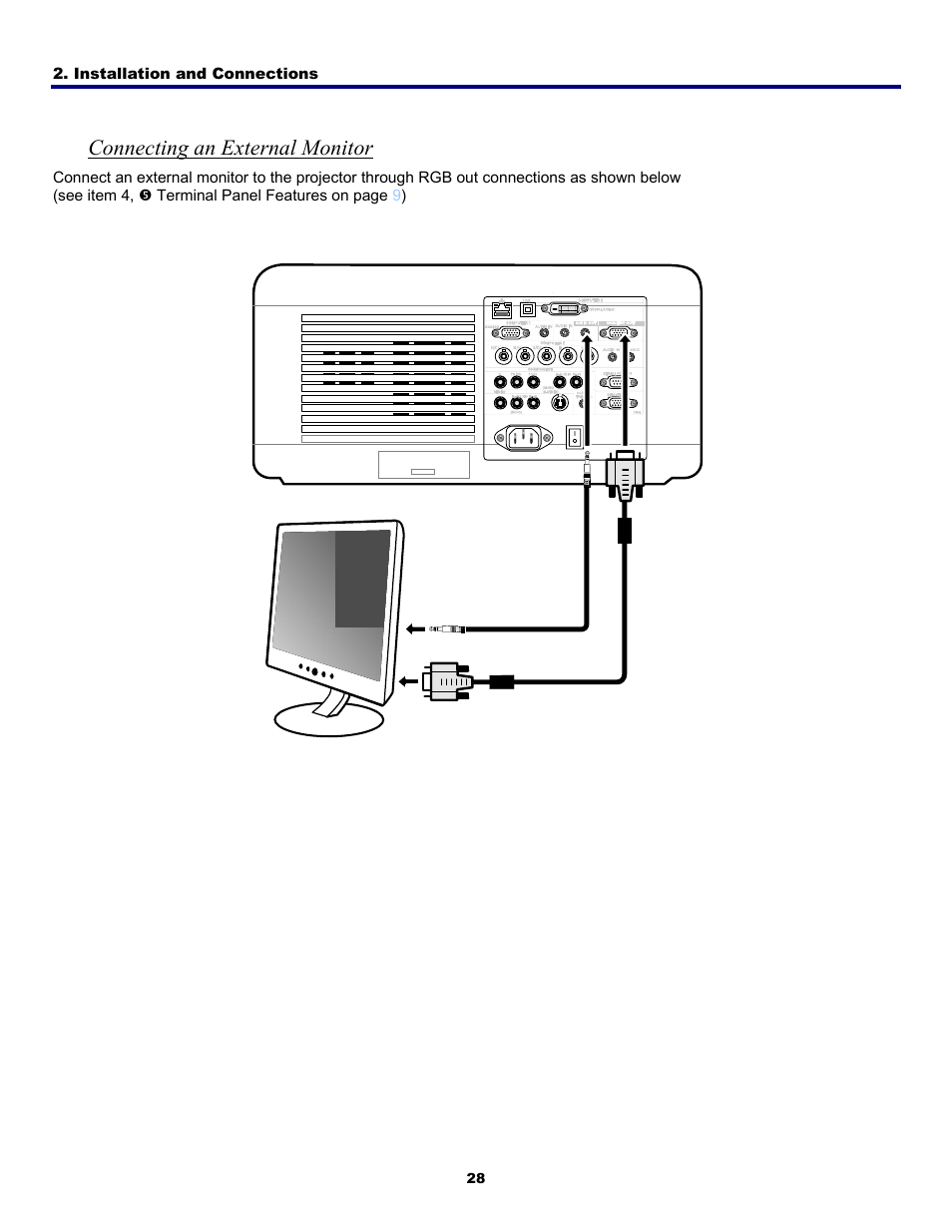 Connecting an external monitor | Fisher PDG-DWT50L User Manual | Page 37 / 135