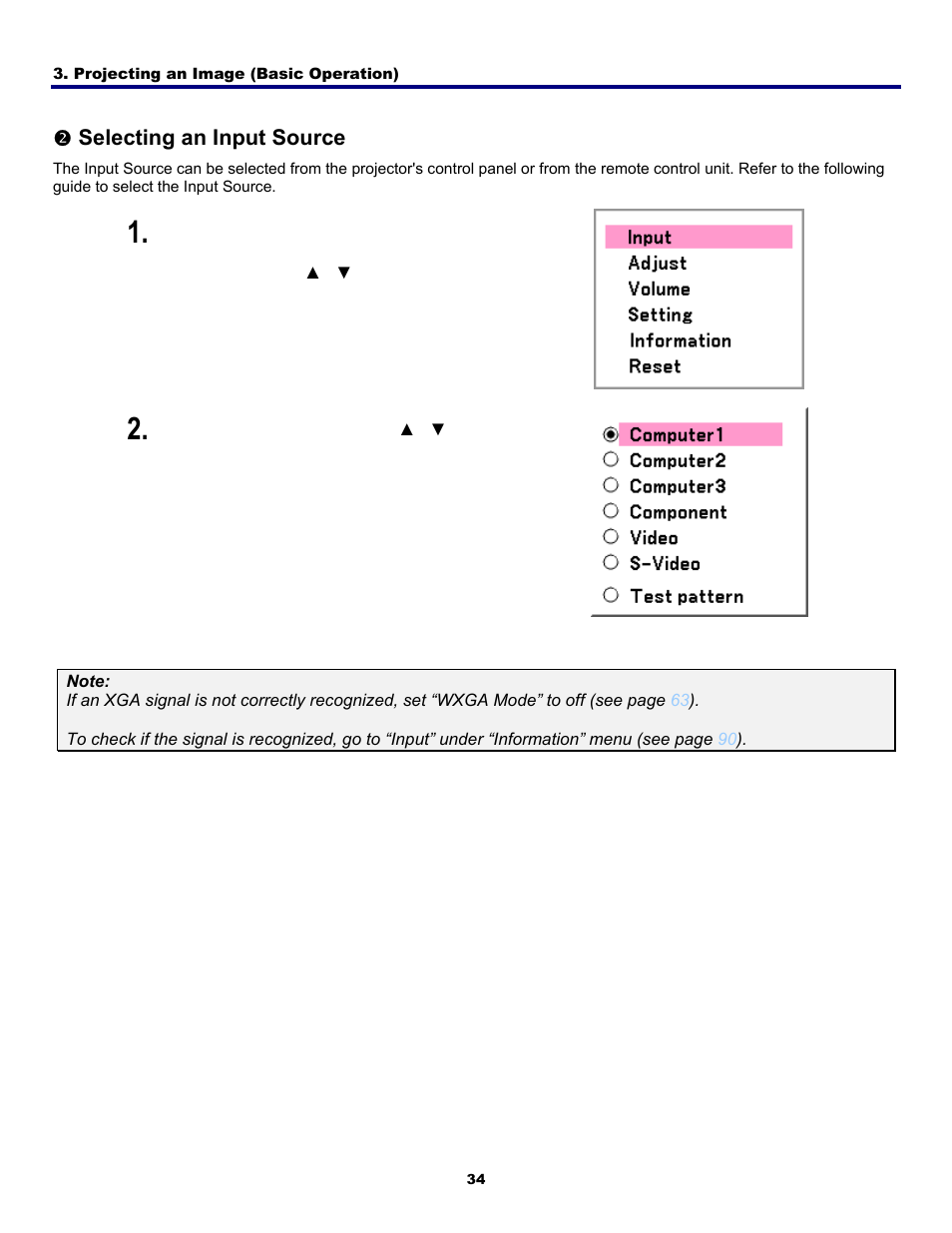 2) selecting an input source, Electing an, Nput | Ource | Fisher PDG-DWT50L User Manual | Page 43 / 135