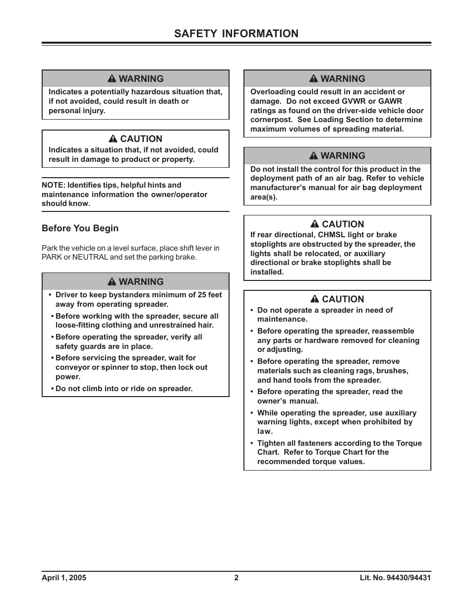 Safety information | Fisher 1000-(10003) User Manual | Page 4 / 24