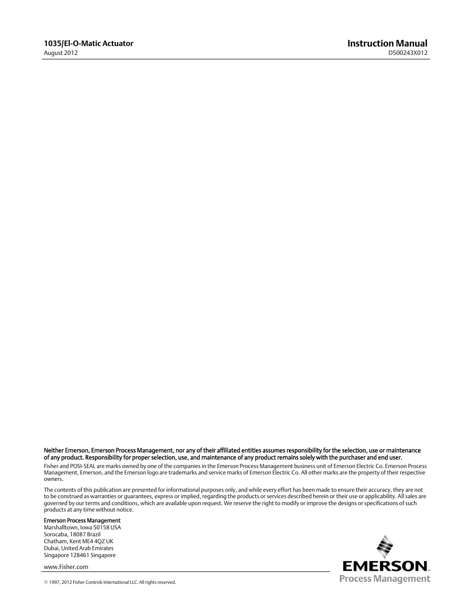 Instruction manual | Fisher D500243X012 User Manual | Page 28 / 28