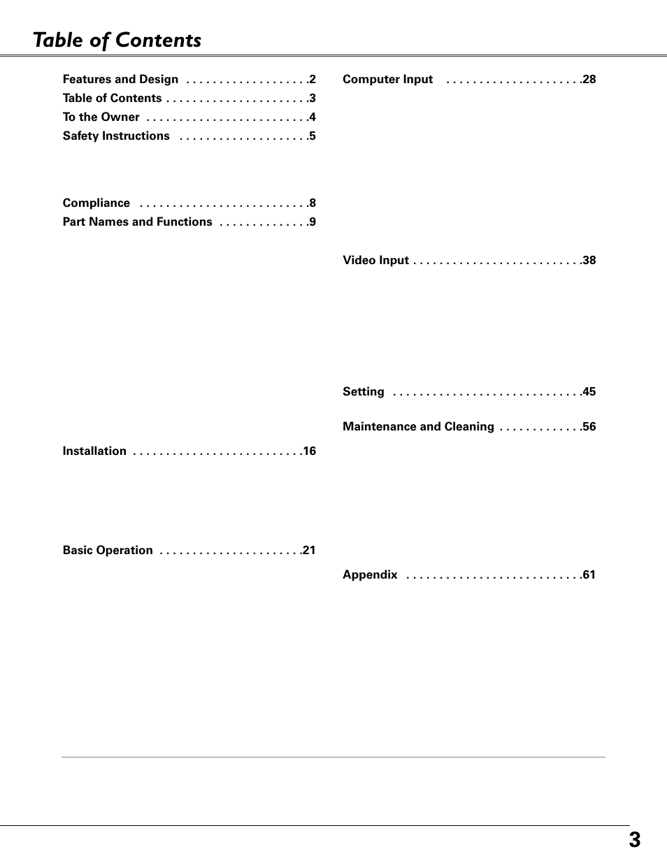Fisher PLC-XU87 User Manual | Page 3 / 73