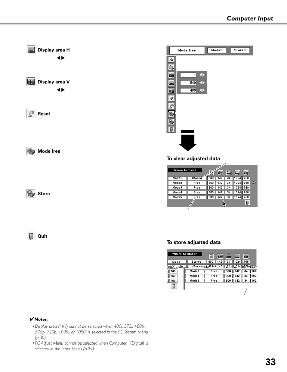 Computer input | Fisher PLC-XU87 User Manual | Page 33 / 73