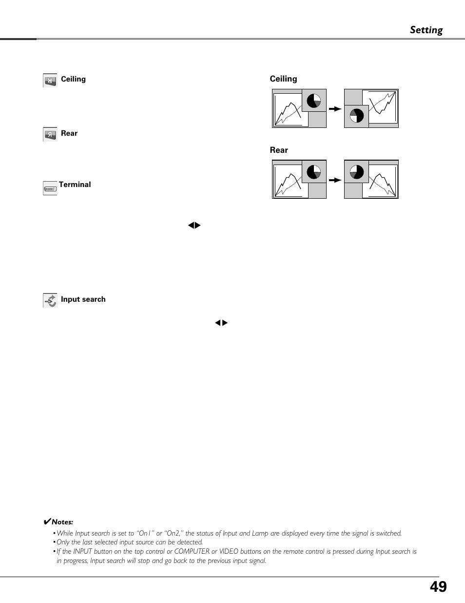 Setting | Fisher PLC-XU87 User Manual | Page 49 / 73
