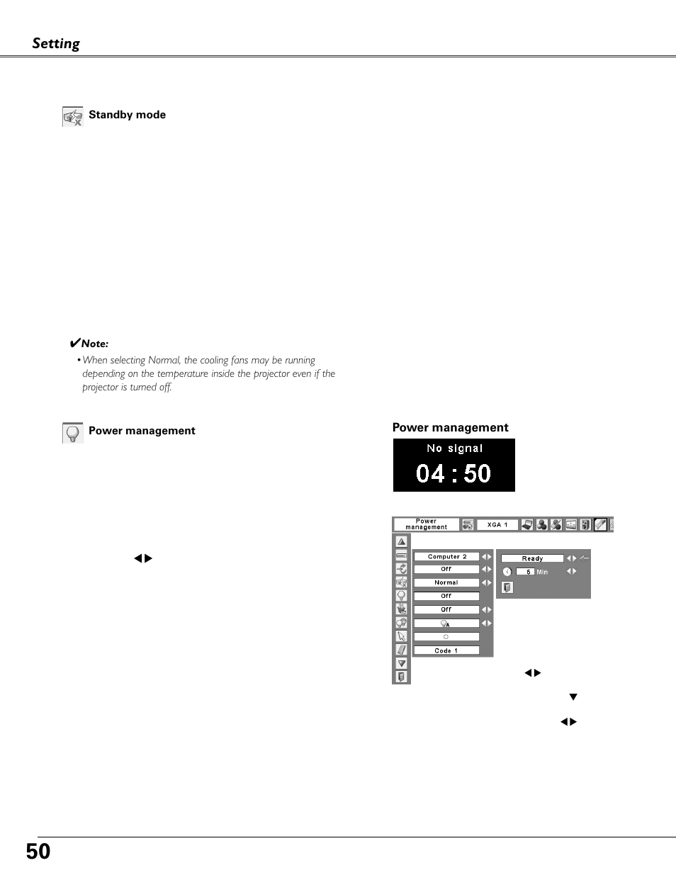 Setting | Fisher PLC-XU87 User Manual | Page 50 / 73