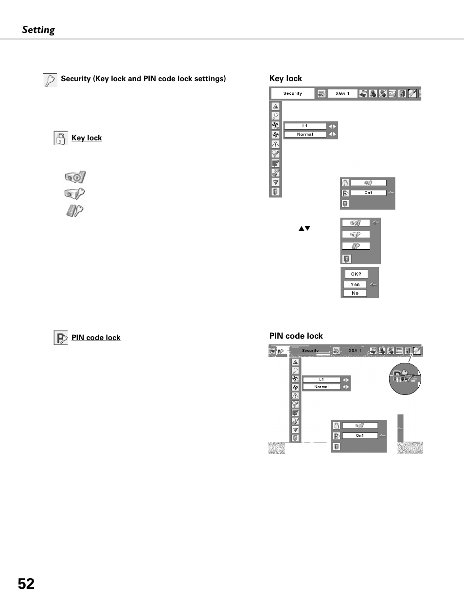 Setting | Fisher PLC-XU87 User Manual | Page 52 / 73