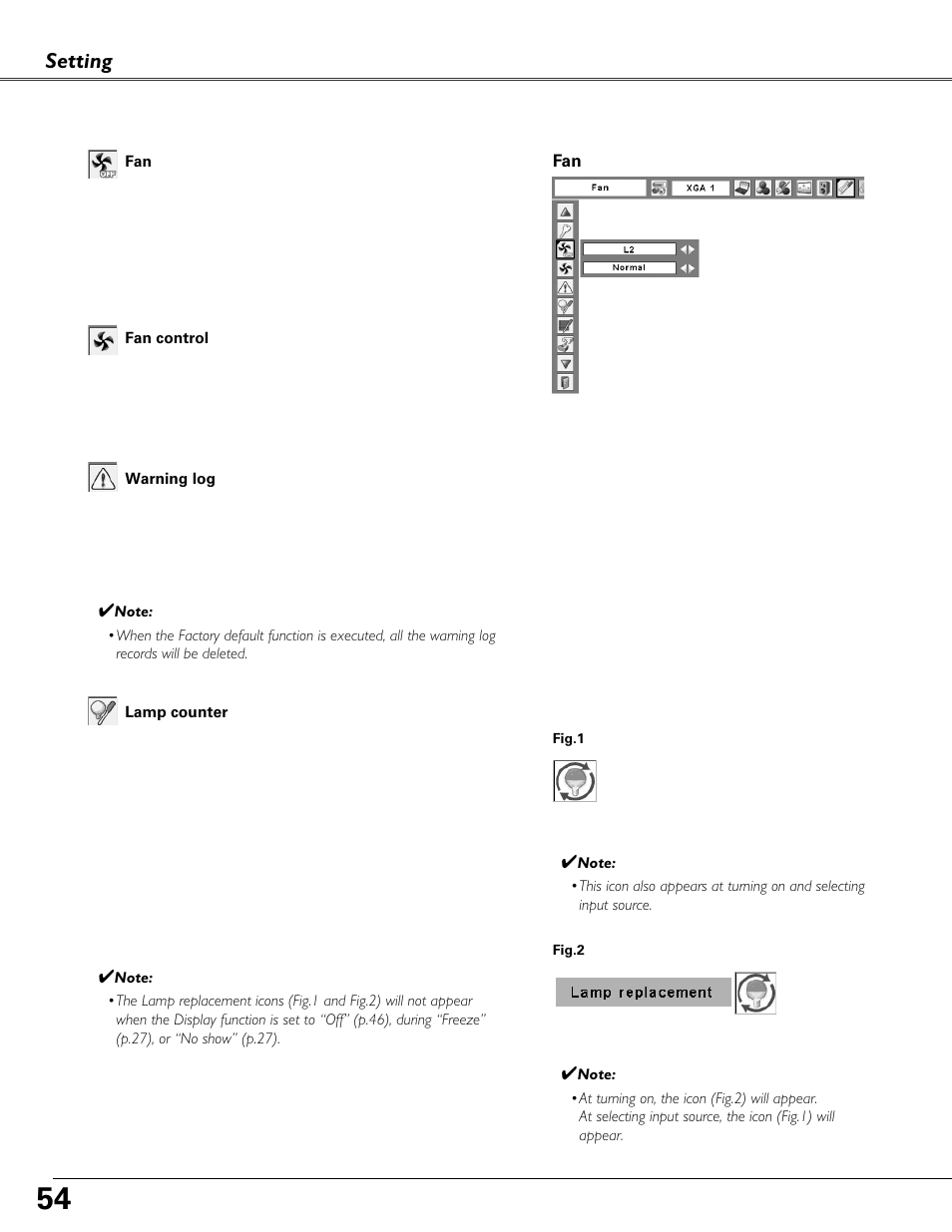 Setting | Fisher PLC-XU87 User Manual | Page 54 / 73