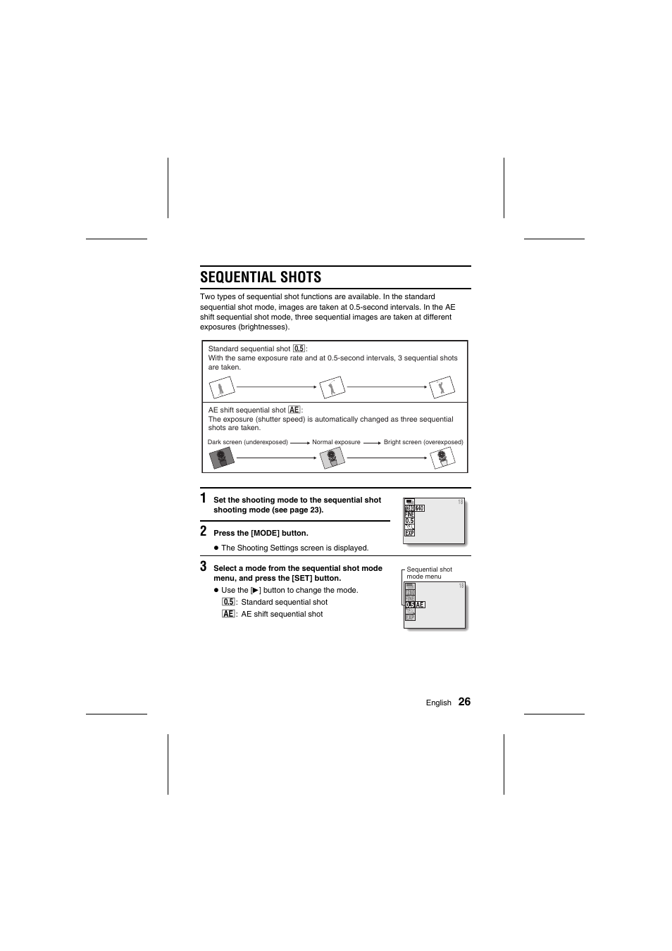 Sequential shots | Fisher VPC-R1 User Manual | Page 31 / 87